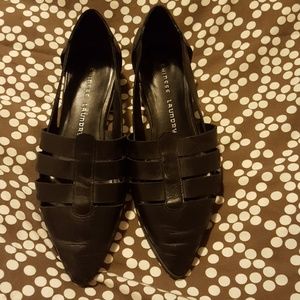 Pointy black flats